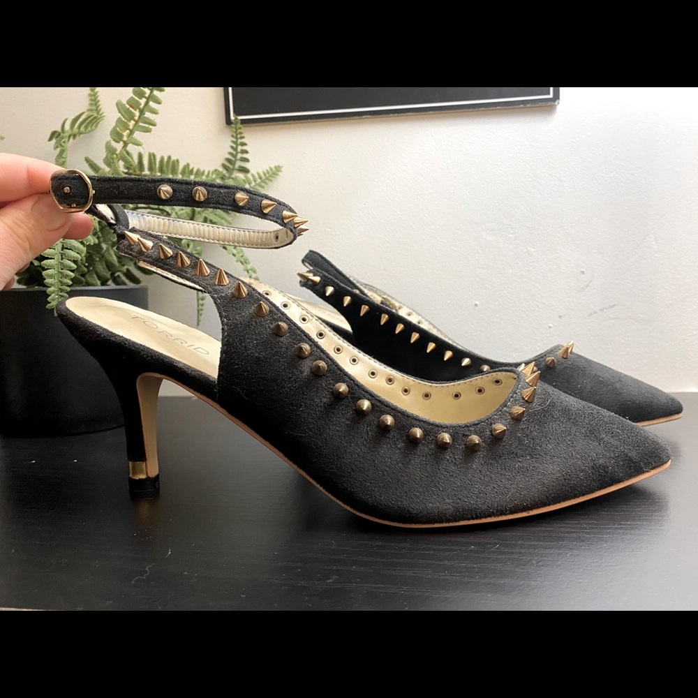 Torrid 9 Wide Width Heels with spike details